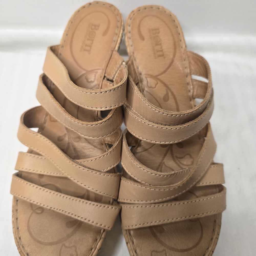 Born Tan Sandals with Adjustable Straps